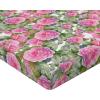 Ambesonne Floral Fitted Sheet, Valentine’s Day Theme Flowers Vintage Botanical Nature Ornament Art, Decorative Soft Fabric Bedding All-Round Elastic Pocket, Full Size, Dark Coral and Fern Green(Hot Pink Khaki Green)