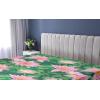Ambesonne Floral Fitted Sheet, Valentine’s Day Theme Flowers Vintage Botanical Nature Ornament Art, Decorative Soft Fabric Bedding All-Round Elastic Pocket, Full Size, Dark Coral and Fern Green(Soft Pink and Forest Green)