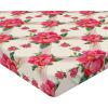 Ambesonne Floral Fitted Sheet, Valentine’s Day Theme Flowers Vintage Botanical Nature Ornament Art, Decorative Soft Fabric Bedding All-Round Elastic Pocket, Full Size, Dark Coral and Fern Green(Dark Coral and Laurel Green)