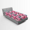 Ambesonne Floral Fitted Sheet, Valentine’s Day Theme Flowers Vintage Botanical Nature Ornament Art, Decorative Soft Fabric Bedding All-Round Elastic Pocket, Full Size, Dark Coral and Fern Green(Magenta Forest Green Rose)