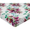 Ambesonne Floral Fitted Sheet, Valentine’s Day Theme Grunge Style Repetitive Rose Flowers Abstract, Decorative Soft Bedding All-Round Elastic Pocket, California King, Pale Fuchsia and Sepia(Pistachio Green and Ruby)