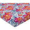Ambesonne Floral Fitted Sheet, Valentine’s Day Theme Grunge Style Repetitive Rose Flowers Abstract, Decorative Soft Bedding All-Round Elastic Pocket, California King, Pale Fuchsia and Sepia(Hot Pink and Blue Violet)
