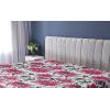 Ambesonne Floral Fitted Sheet, Valentine’s Day Theme Grunge Style Repetitive Rose Flowers Abstract, Decorative Soft Bedding All-Round Elastic Pocket, California King, Pale Fuchsia and Sepia(Dark Magenta Mint Green)