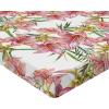 Ambesonne Floral Fitted Sheet, Valentine’s Day Theme Grunge Style Repetitive Rose Flowers Abstract, Decorative Soft Bedding All-Round Elastic Pocket, California King, Pale Fuchsia and Sepia(Raspberry and Pistachio Green)