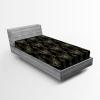 Ambesonne Floral Fitted Sheet, Valentine’s Day Theme Grunge Style Repetitive Rose Flowers Abstract, Decorative Soft Bedding All-Round Elastic Pocket, California King, Pale Fuchsia and Sepia(Charcoal Grey and Dark Yellow)