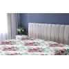Ambesonne Floral Fitted Sheet, Valentine’s Day Theme Grunge Style Repetitive Rose Flowers Abstract, Decorative Soft Bedding All-Round Elastic Pocket, California King, Pale Fuchsia and Sepia(Pistachio Green and Ruby)
