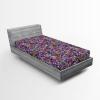 Ambesonne Floral Fitted Sheet, Valentine’s Day Theme Grunge Style Repetitive Rose Flowers Abstract, Decorative Soft Bedding All-Round Elastic Pocket, California King, Pale Fuchsia and Sepia(Pale Purple and Sage Green)