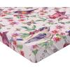 Ambesonne Floral Fitted Sheet, Valentine’s Day Theme Grunge Style Repetitive Rose Flowers Abstract, Decorative Soft Bedding All-Round Elastic Pocket, California King, Pale Fuchsia and Sepia(Pastel Pink and Sage Green)
