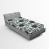 Ambesonne Floral Fitted Sheet, Valentine’s Day Theme Grunge Style Repetitive Rose Flowers Abstract, Decorative Soft Bedding All-Round Elastic Pocket, California King, Pale Fuchsia and Sepia(Reseda Green Grey and White)