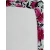 Ambesonne Floral Fitted Sheet, Valentine’s Day Theme Grunge Style Repetitive Rose Flowers Abstract, Decorative Soft Bedding All-Round Elastic Pocket, California King, Pale Fuchsia and Sepia(Dark Magenta Mint Green)