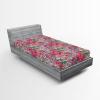 Ambesonne Floral Fitted Sheet, Valentine’s Day Theme Grunge Style Repetitive Rose Flowers Abstract, Decorative Soft Bedding All-Round Elastic Pocket, California King, Pale Fuchsia and Sepia(Dark Coral and Slate Blue)