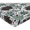 Ambesonne Floral Fitted Sheet, Valentine’s Day Theme Grunge Style Repetitive Rose Flowers Abstract, Decorative Soft Bedding All-Round Elastic Pocket, California King, Pale Fuchsia and Sepia(Reseda Green Grey and White)