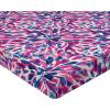 Ambesonne Floral Fitted Sheet, Valentine’s Day Theme Grunge Style Repetitive Rose Flowers Abstract, Decorative Soft Bedding All-Round Elastic Pocket, California King, Pale Fuchsia and Sepia(Hot Pink and Night Blue)