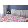 Ambesonne Floral Fitted Sheet, Valentine’s Day Theme Grunge Style Repetitive Rose Flowers Abstract, Decorative Soft Bedding All-Round Elastic Pocket, California King, Pale Fuchsia and Sepia(Hot Pink and Blue Violet)