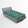 Ambesonne Floral Fitted Sheet, Valentine’s Day Theme Grunge Style Repetitive Rose Flowers Abstract, Decorative Soft Bedding All-Round Elastic Pocket, California King, Pale Fuchsia and Sepia(Dark Cadet Blue and Brown)