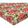 Ambesonne Floral Fitted Sheet, Valentine’s Day Theme Grunge Style Repetitive Rose Flowers Abstract, Decorative Soft Bedding All-Round Elastic Pocket, California King, Pale Fuchsia and Sepia(Dark Coral Khaki and Camel)