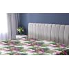 Ambesonne Floral Fitted Sheet, Valentine’s Day Theme Grunge Style Repetitive Rose Flowers Abstract, Decorative Soft Bedding All-Round Elastic Pocket, California King, Pale Fuchsia and Sepia(Pale Ruby and Reseda Green)