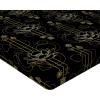 Ambesonne Floral Fitted Sheet, Valentine’s Day Theme Grunge Style Repetitive Rose Flowers Abstract, Decorative Soft Bedding All-Round Elastic Pocket, California King, Pale Fuchsia and Sepia(Charcoal Grey Dark Yellow)