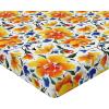 Ambesonne Floral Fitted Sheet, Valentine’s Day Theme Grunge Style Repetitive Rose Flowers Abstract, Decorative Soft Bedding All-Round Elastic Pocket, California King, Pale Fuchsia and Sepia(Earth Yellow Violet Blue)