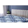 Ambesonne Floral Fitted Sheet, Valentine’s Day Theme Grunge Style Repetitive Rose Flowers Abstract, Decorative Soft Bedding All-Round Elastic Pocket, California King, Pale Fuchsia and Sepia(Dark Violet Blue and White)