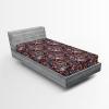 Ambesonne Floral Fitted Sheet, Valentine’s Day Theme Grunge Style Repetitive Rose Flowers Abstract, Decorative Soft Bedding All-Round Elastic Pocket, California King, Pale Fuchsia and Sepia(Scarlet and Lavender Blue)