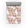 Ambesonne Floral Fitted Sheet, Valentine’s Day Theme Grunge Style Repetitive Rose Flowers Abstract, Decorative Soft Bedding All-Round Elastic Pocket, California King, Pale Fuchsia and Sepia(Raspberry and Pistachio Green)