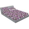 Ambesonne Floral Fitted Sheet & Pillow Sham Set, Realistic Painting Print A Million Roses to My Love Valentines Day, Decorative Printed 3 Piece Bedding Decor Set, Full, Pale Pink Dark Pink and Ecru(Lilac Reseda Green Plum)