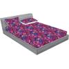 Ambesonne Floral Fitted Sheet & Pillow Sham Set, Realistic Painting Print A Million Roses to My Love Valentines Day, Decorative Printed 3 Piece Bedding Decor Set, Full, Pale Pink Dark Pink and Ecru(Violet Dark Purple and Coral)