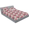 Ambesonne Floral Fitted Sheet & Pillow Sham Set, Realistic Painting Print A Million Roses to My Love Valentines Day, Decorative Printed 3 Piece Bedding Decor Set, Full, Pale Pink Dark Pink and Ecru(Pale Pink Reseda Green)