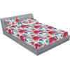 Ambesonne Floral Fitted Sheet & Pillow Sham Set, Realistic Painting Print A Million Roses to My Love Valentines Day, Decorative Printed 3 Piece Bedding Decor Set, Full, Pale Pink Dark Pink and Ecru(Pastel Pink Sage Green)