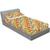 Ambesonne Floral Fitted Sheet & Pillow Sham Set, Realistic Painting Print A Million Roses to My Love Valentines Day, Decorative Printed 3 Piece Bedding Decor Set, Full, Pale Pink Dark Pink and Ecru(Mustard Pale Olive Green)