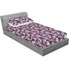 Ambesonne Floral Fitted Sheet & Pillow Sham Set, Realistic Painting Print A Million Roses to My Love Valentines Day, Decorative Printed 3 Piece Bedding Decor Set, Full, Pale Pink Dark Pink and Ecru(Lilac Reseda Green Plum)
