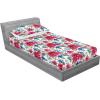 Ambesonne Floral Fitted Sheet & Pillow Sham Set, Realistic Painting Print A Million Roses to My Love Valentines Day, Decorative Printed 3 Piece Bedding Decor Set, Full, Pale Pink Dark Pink and Ecru(Pastel Pink Sage Green)