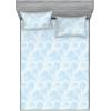 Ambesonne Floral Fitted Sheet & Pillow Sham Set, Realistic Painting Print A Million Roses to My Love Valentines Day, Decorative Printed 3 Piece Bedding Decor Set, Full, Pale Pink Dark Pink and Ecru(Soft Blue Off White)