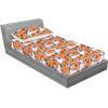 Ambesonne Floral Fitted Sheet & Pillow Sham Set, Realistic Painting Print A Million Roses to My Love Valentines Day, Decorative Printed 3 Piece Bedding Decor Set, Full, Pale Pink Dark Pink and Ecru(Ginger Sea Blue Rose)