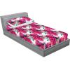 Ambesonne Floral Fitted Sheet & Pillow Sham Set, Realistic Painting Print A Million Roses to My Love Valentines Day, Decorative Printed 3 Piece Bedding Decor Set, Full, Pale Pink Dark Pink and Ecru(Magenta Army Green White)