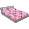 Ambesonne Floral Fitted Sheet & Pillow Sham Set, Realistic Painting Print A Million Roses to My Love Valentines Day, Decorative Printed 3 Piece Bedding Decor Set, Full, Pale Pink Dark Pink and Ecru(Pale Fuchsia Pink Rose)