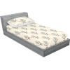 Ambesonne Floral Fitted Sheet & Pillow Sham Set, Romantic Concept Art Featuring Rose Flowers Hearts Leaves Valentine, Decorative Printed 3 Piece Bedding Decor Set, Queen, Pastel Pink and Fern Green(Beige Cocoa Soft Blue)