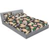 Ambesonne Floral Fitted Sheet & Pillow Sham Set, Romantic Concept Art Featuring Rose Flowers Hearts Leaves Valentine, Decorative Printed 3 Piece Bedding Decor Set, Queen, Pastel Pink and Fern Green(Jade Green Pale Salmon)