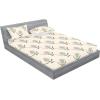 Ambesonne Floral Fitted Sheet & Pillow Sham Set, Romantic Concept Art Featuring Rose Flowers Hearts Leaves Valentine, Decorative Printed 3 Piece Bedding Decor Set, Queen, Pastel Pink and Fern Green(Beige Cocoa Soft Blue)