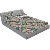 Ambesonne Floral Fitted Sheet & Pillow Sham Set, Valentine’s Day Theme Vintage Style Romantic Roses Pattern Plot, Decorative Printed 3 Piece Bedding Decor Set, King, Dark Fuchsia and Slate Blue(Dark Coral and Hunter Green)
