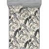 Ambesonne Floral Fitted Sheet & Pillow Sham Set, Valentine’s Day Theme Vintage Style Romantic Roses Pattern Plot, Decorative Printed 3 Piece Bedding Decor Set, King, Dark Fuchsia and Slate Blue(Pale Grey and Eggshell)