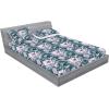 Ambesonne Floral Fitted Sheet & Pillow Sham Set, Valentine’s Day Theme Vintage Style Romantic Roses Pattern Plot, Decorative Printed 3 Piece Bedding Decor Set, King, Dark Fuchsia and Slate Blue(Dark Teal and Soft Pink)