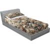 Ambesonne Floral Heart Fitted Sheet & Pillow Sham Set, Tenderness of Romantic Garden Ivy Branches and Roses Valentines Day, Decorative Printed 3 Piece Bedding Decor Set, Calking, Laurel Green and Pink(Tan Dark Blue and Pale Ruby)