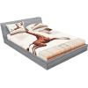 Ambesonne Floral Heart Fitted Sheet & Pillow Sham Set, Tenderness of Romantic Garden Ivy Branches and Roses Valentines Day, Decorative Printed 3 Piece Bedding Decor Set, Calking, Laurel Green and Pink(Cinnamon Off White Green)
