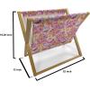 Ambesonne Floral Magazine and Book Holder, Romantic Roses Leaves Rosebuds Valentine’s Day Sketch Repetitive Pattern, Floor Rack Decor for Interior of Home & Office, 22″ x 19″, Pastel Pink and Rose(Hot Pink Dark Magenta)