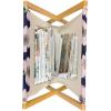 Ambesonne Floral Magazine and Book Holder, Romantic Roses Leaves Rosebuds Valentine’s Day Sketch Repetitive Pattern, Floor Rack Decor for Interior of Home & Office, 22″ x 19″, Pastel Pink and Rose(Rose Lime Green Indigo)