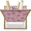 Ambesonne Floral Magazine and Book Holder, Romantic Roses Leaves Rosebuds Valentine’s Day Sketch Repetitive Pattern, Floor Rack Decor for Interior of Home & Office, 22″ x 19″, Pastel Pink and Rose(Pastel Pink and Rose)