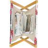 Ambesonne Floral Magazine and Book Holder, Romantic Roses Leaves Rosebuds Valentine’s Day Sketch Repetitive Pattern, Floor Rack Decor for Interior of Home & Office, 22″ x 19″, Pastel Pink and Rose(Dark Coral and Olive Green)