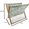 Ambesonne Floral Magazine and Book Holder, Romantic Roses Leaves Rosebuds Valentine’s Day Sketch Repetitive Pattern, Floor Rack Decor for Interior of Home & Office, 22″ x 19″, Pastel Pink and Rose(Fern Green Yellow Green)